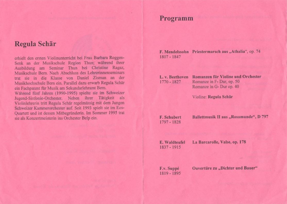 Sommerkonzert 1996 Werner Jost