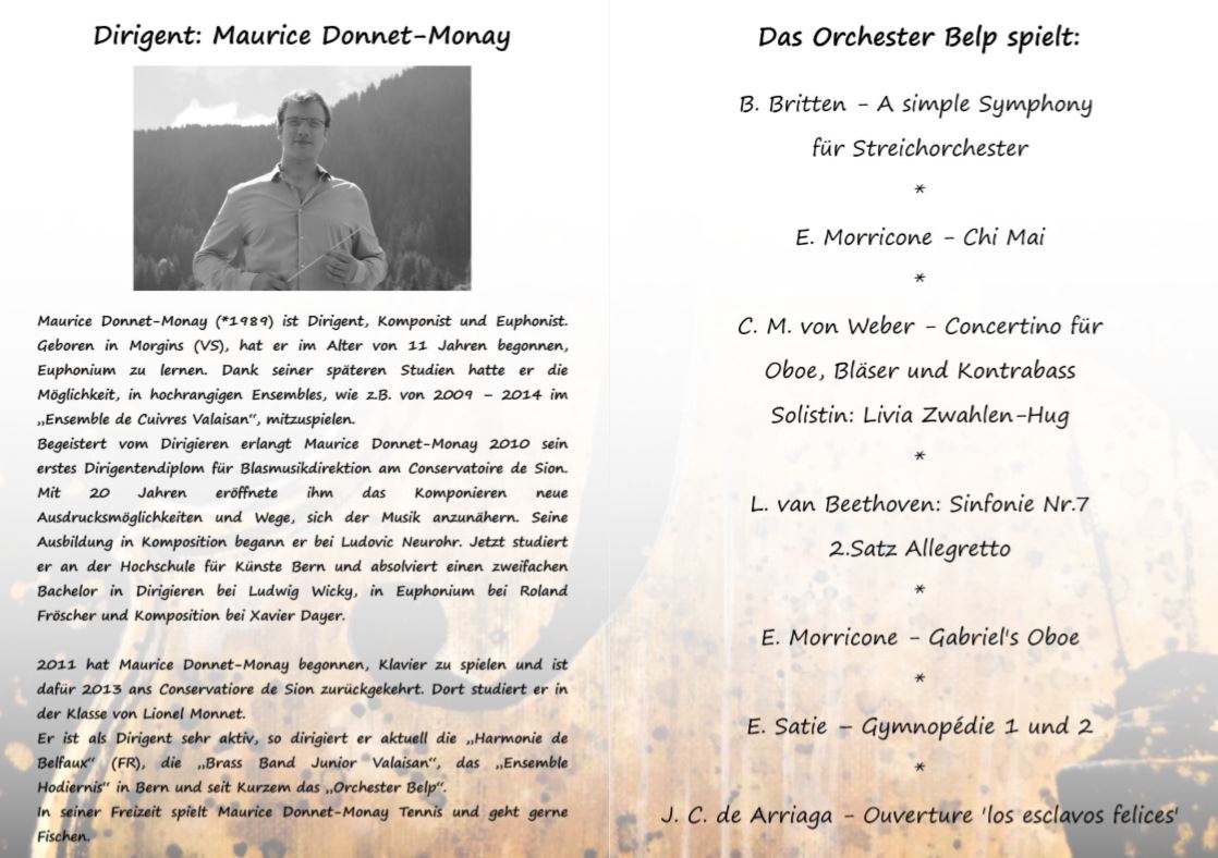 Sommerkonzert 2014 Maurice Donnet-Monay