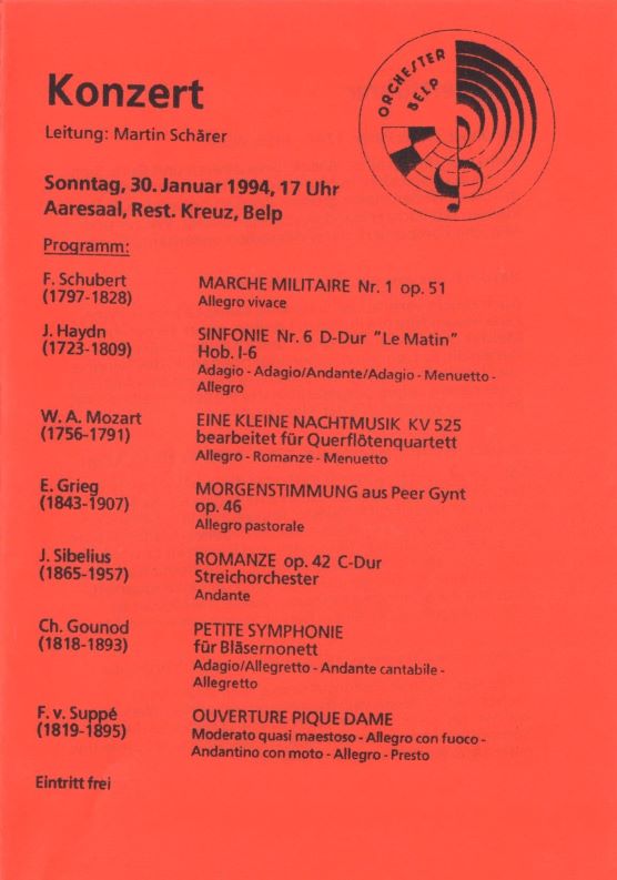 Winterkonzert 1994 Martin Schärer